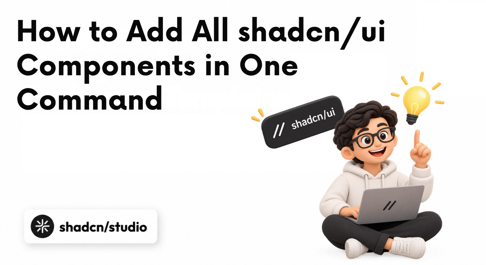 Terminal command for adding all shadcn/ui components to a project