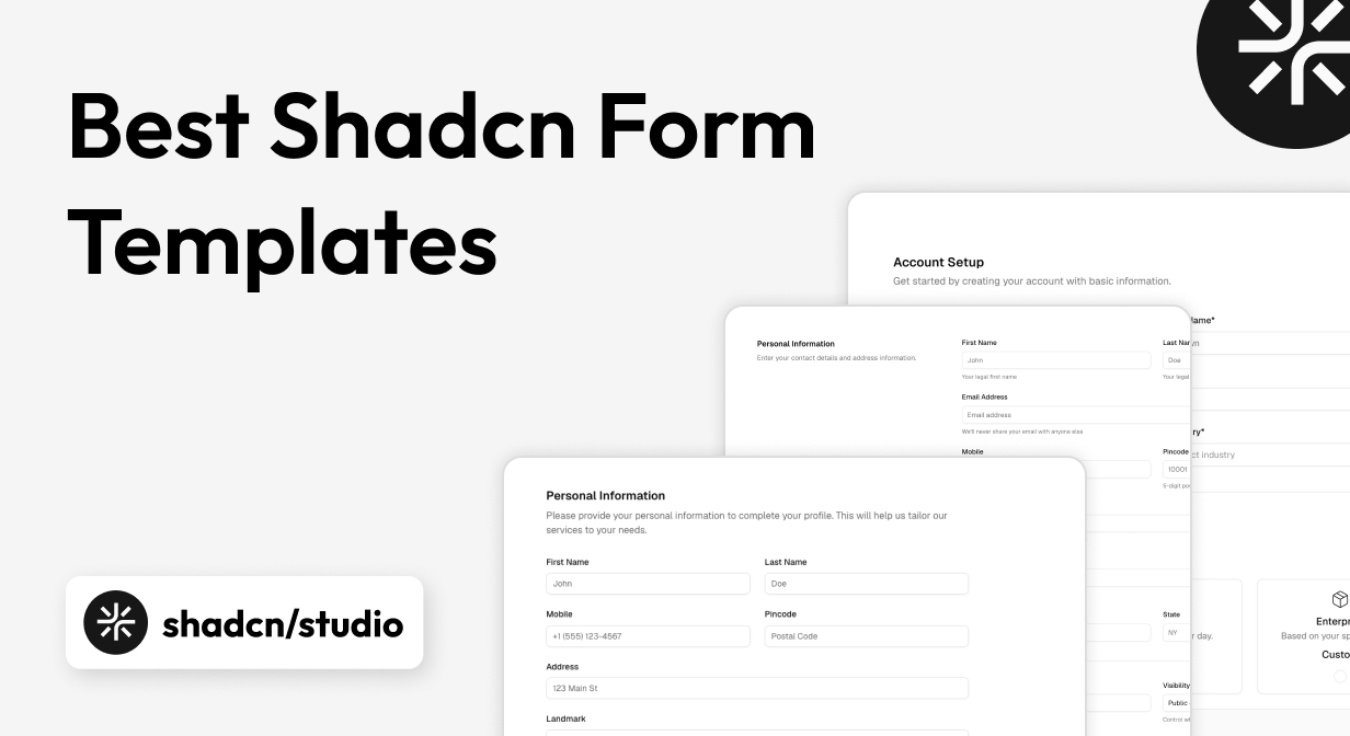 Best Shadcn Form Templates
