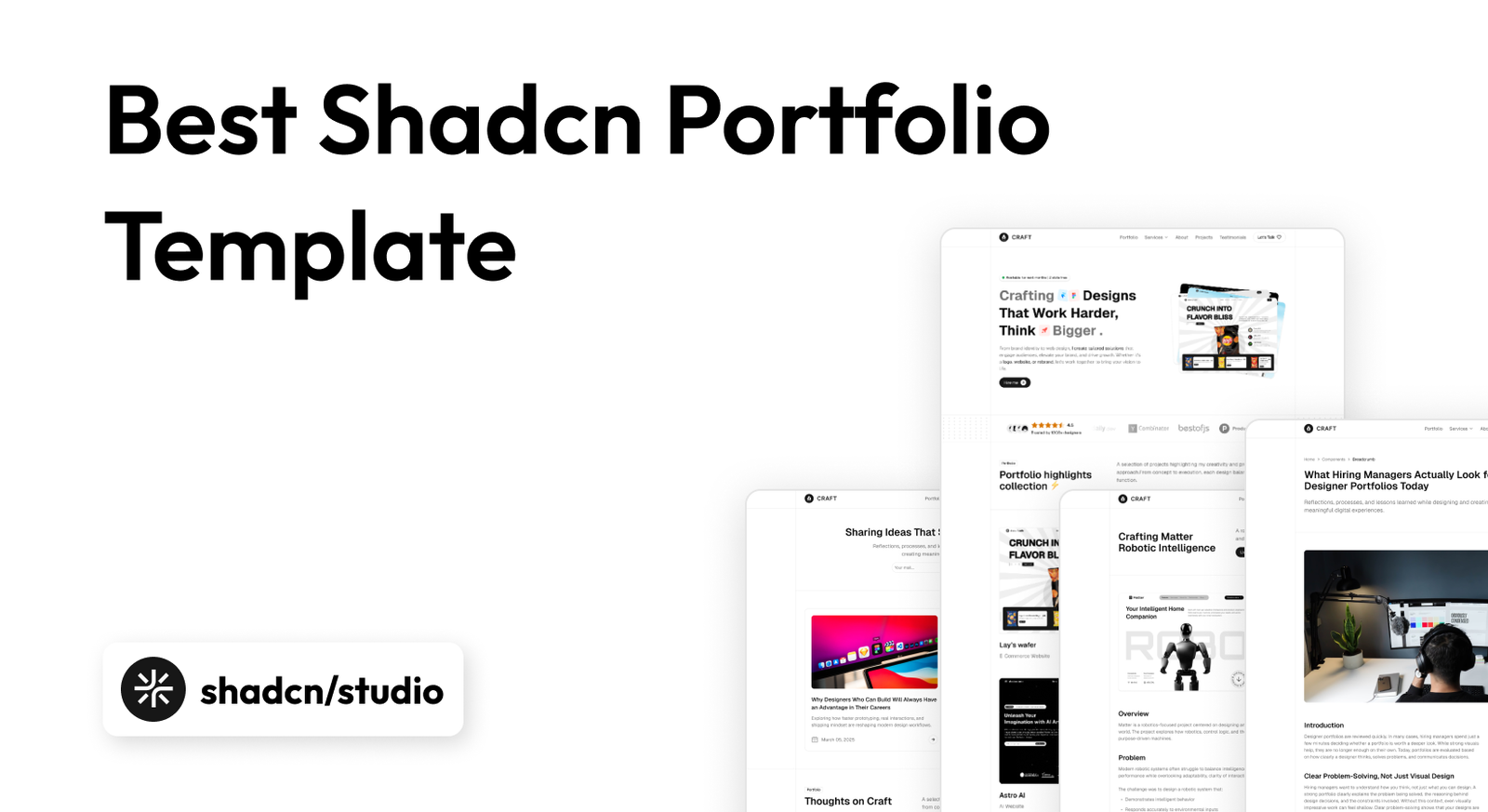 Best 10+ Shadcn Portfolio Landing Page Templates
