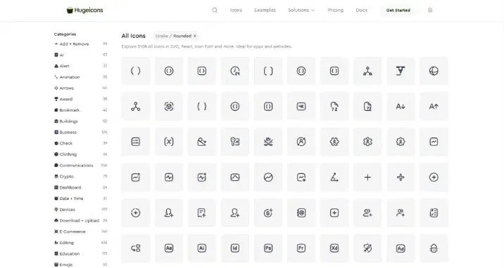 HugeIcons shadcn resources