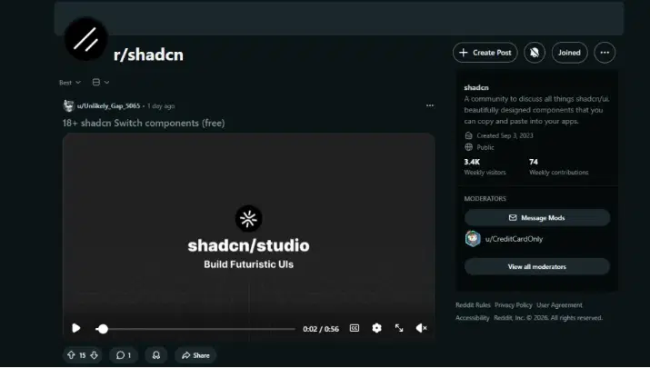 Shadcn Subreddit