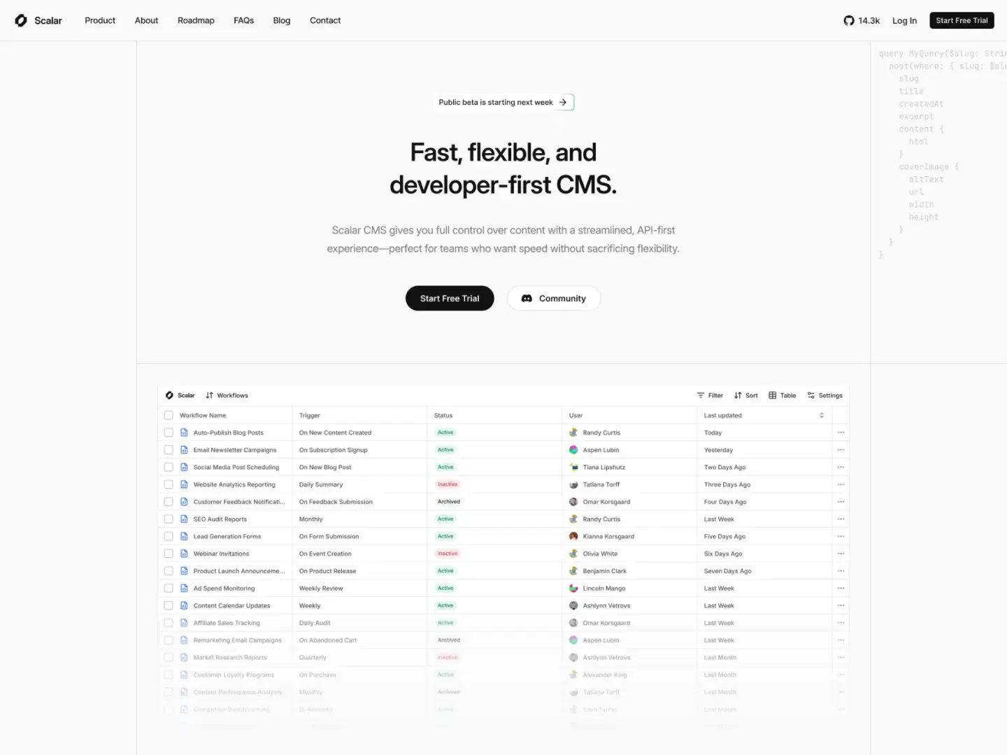 Scalar SaaS Template