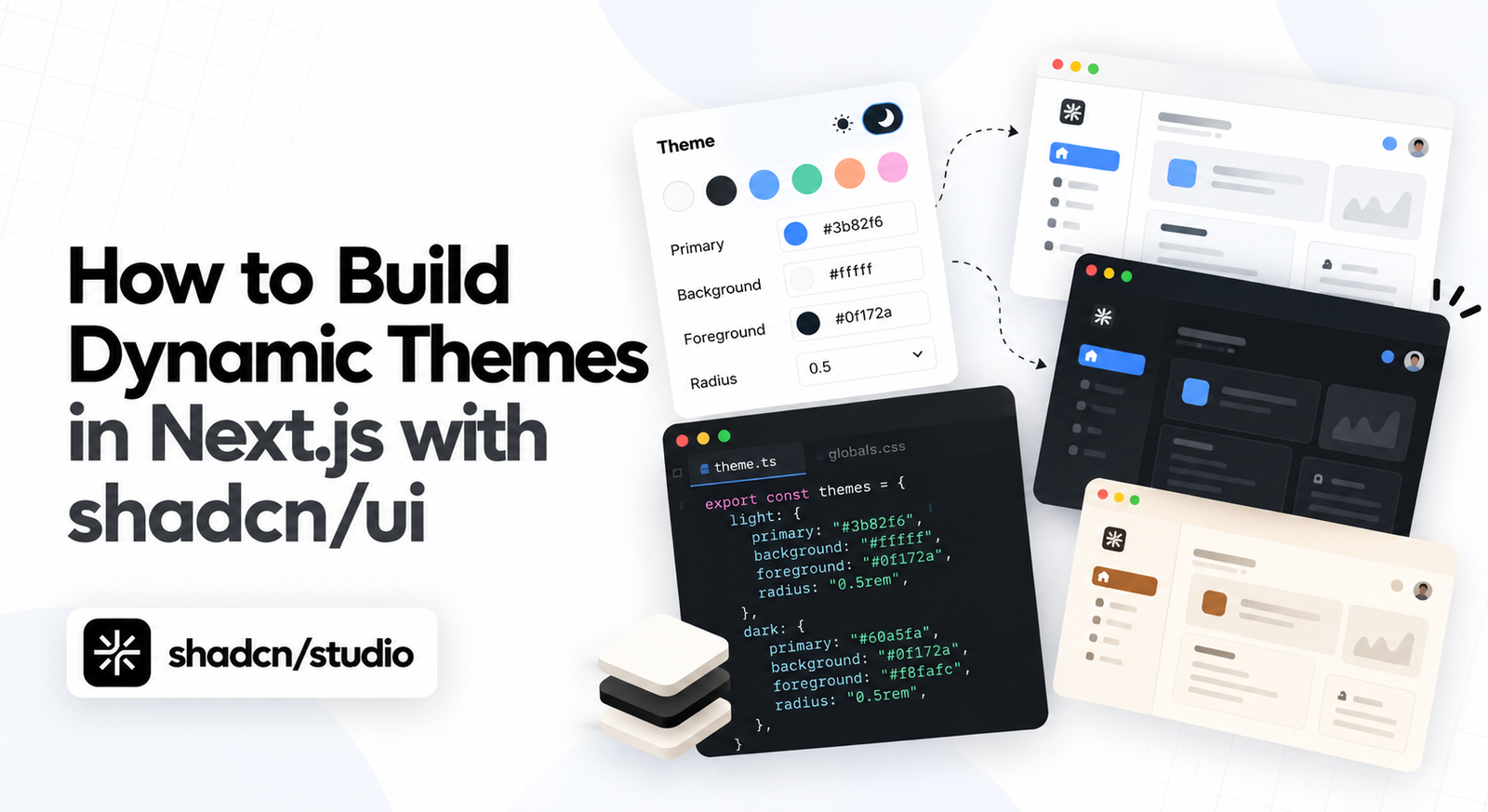 Dynamic theme customizer for Next.js and shadcn/ui