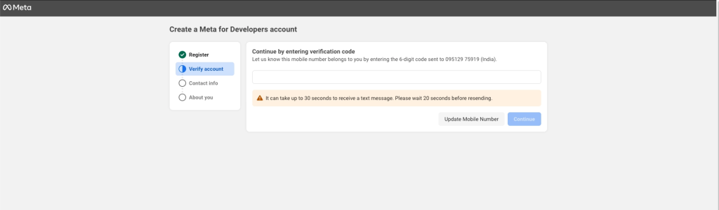 Create a Meta Developer Account