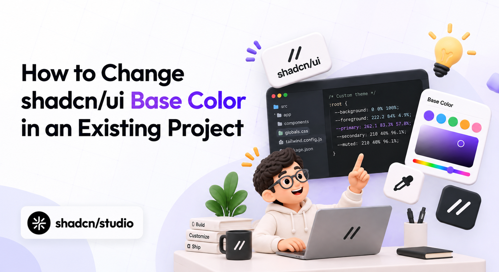 How to Change shadcn/ui Base Color in an Existing Project