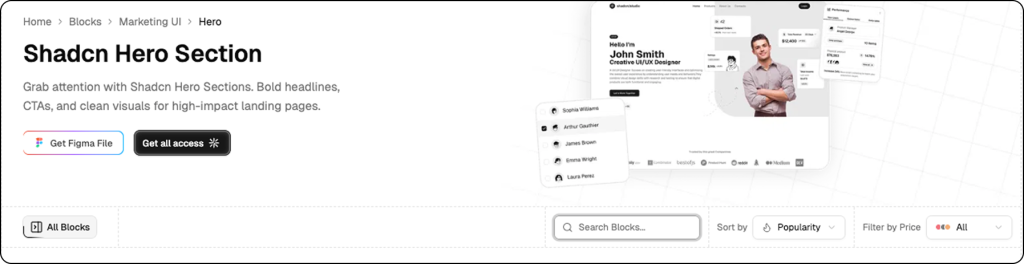 major updates search option
