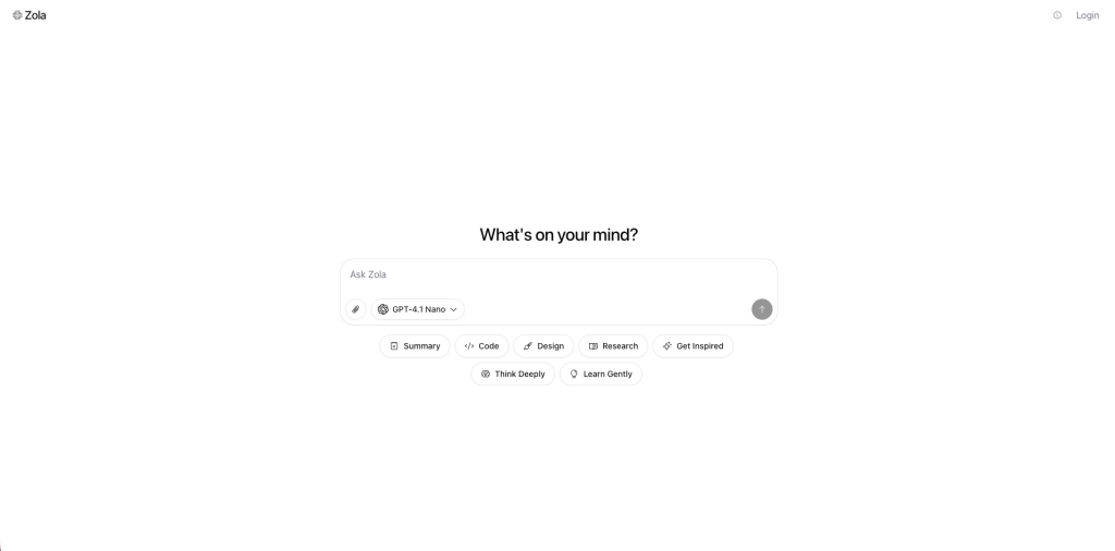 zola shadcn chat ui