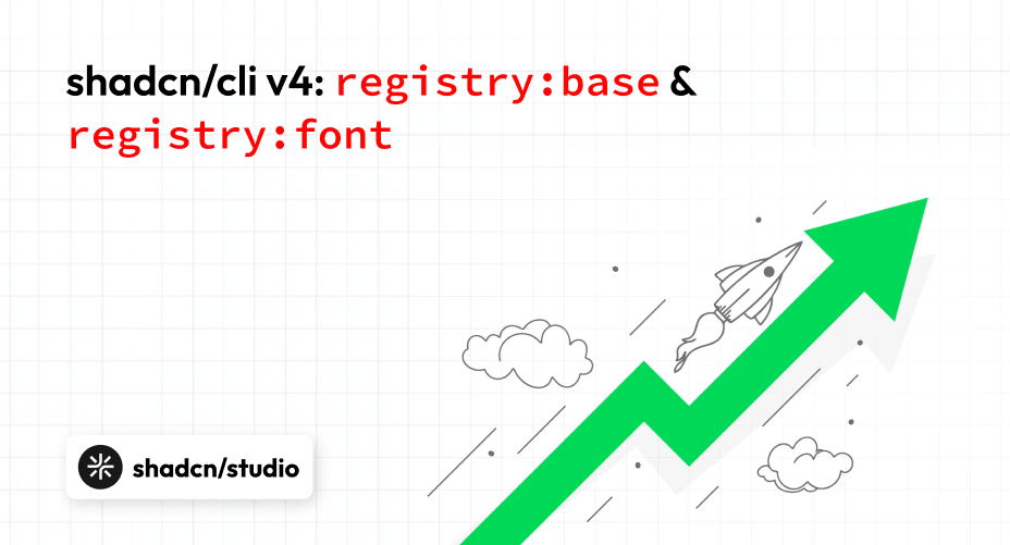 New in shadcn/cli v4: registry:base and registry:font Types ⚡️