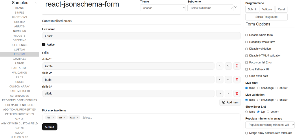 react-jsonschema-form