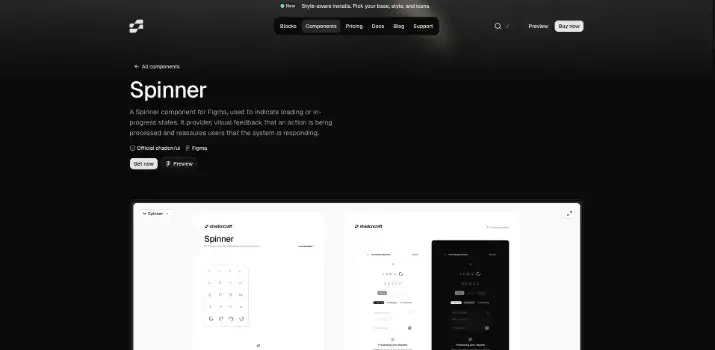 shadcraft shadcn ui loading spinner