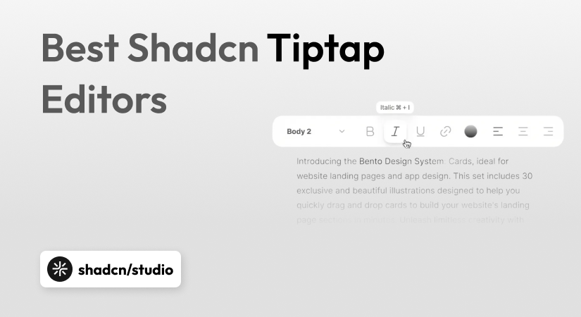 Best 6 Shadcn Tiptap Editors In 2026