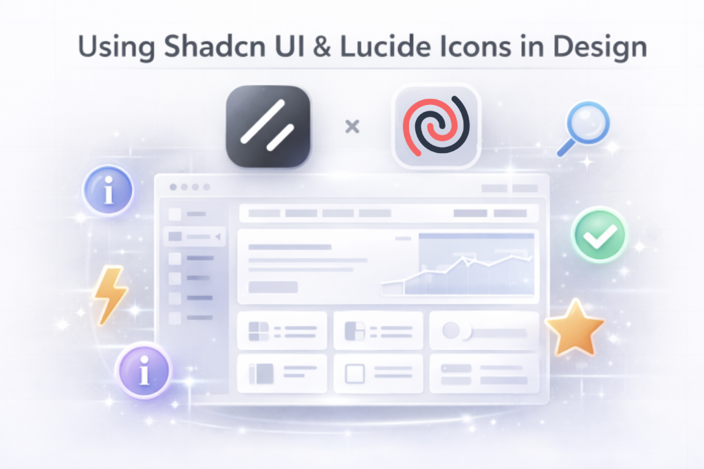 shadcn UI and Lucide icons