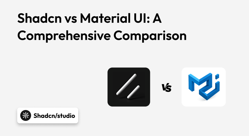 Shadcn vs Material UI: A Detailed Comparison with Example