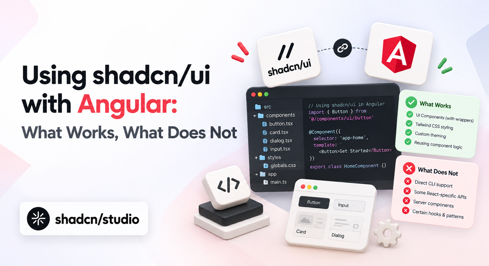 Using shadcn/ui with Angular: What Works, What Does Not