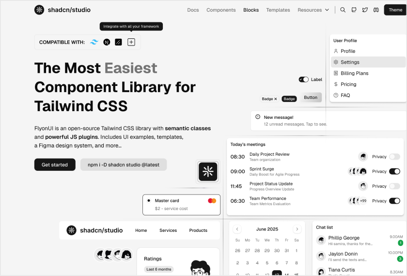 Features dashboard overview