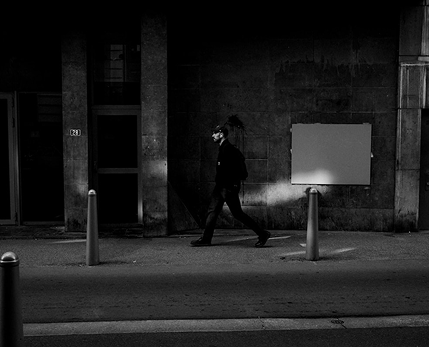 Silhouettes on beach
