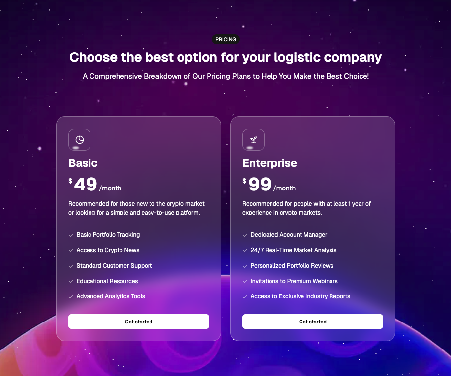 Background stars animation example