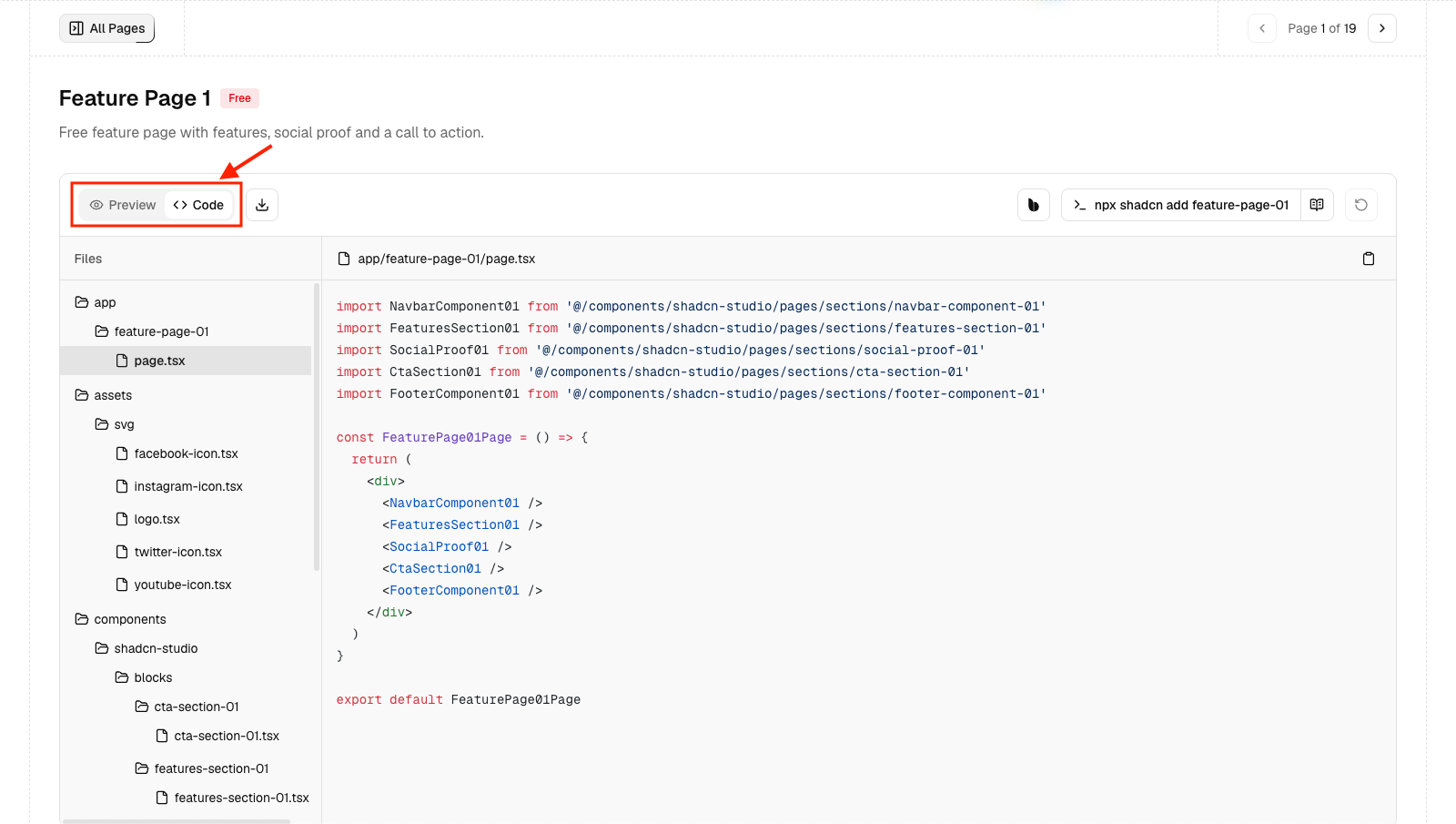 get page code image