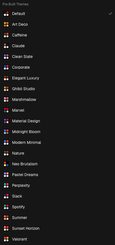 Theme Generator presets