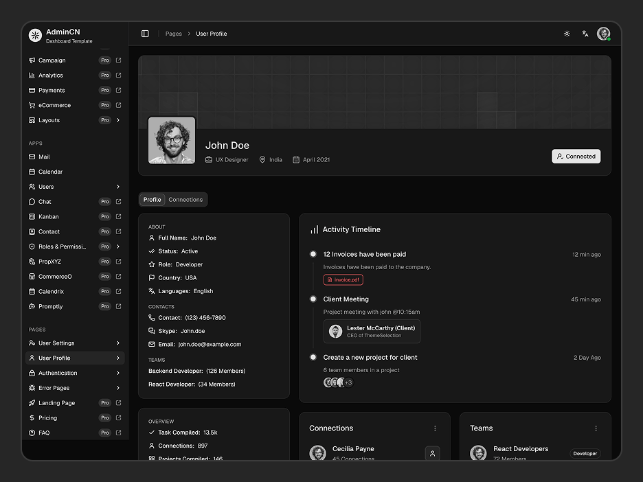 User Profile Page