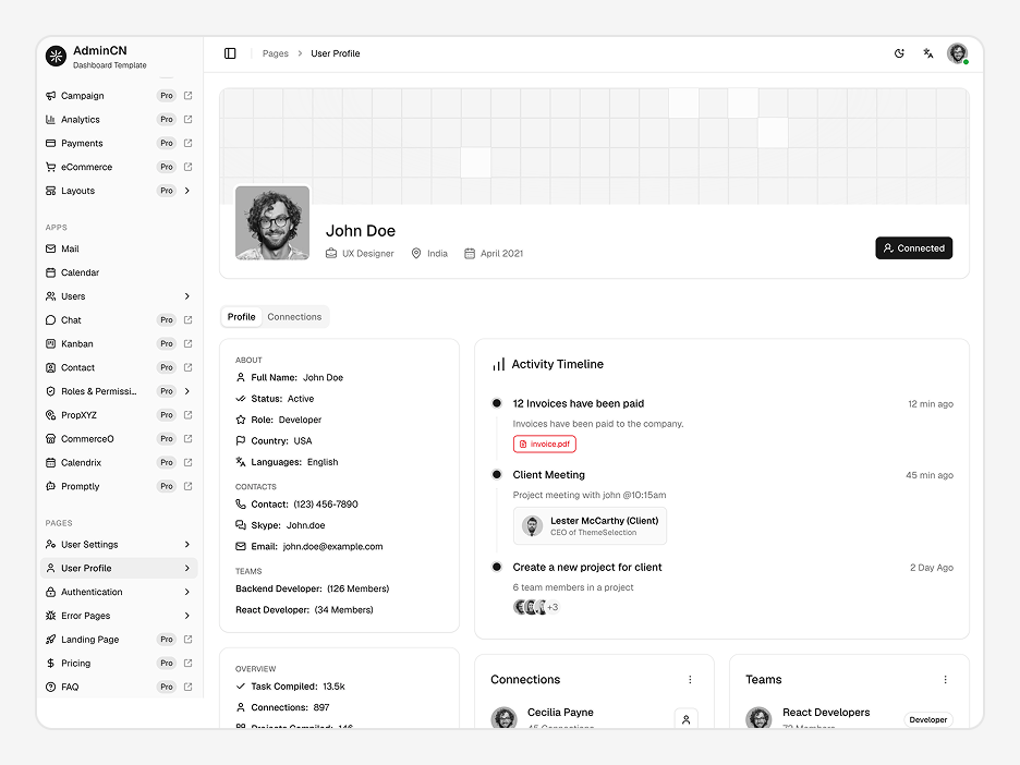 User Profile Page
