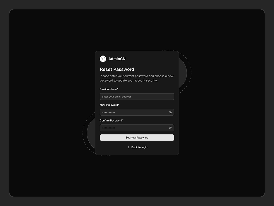 Reset Password Page