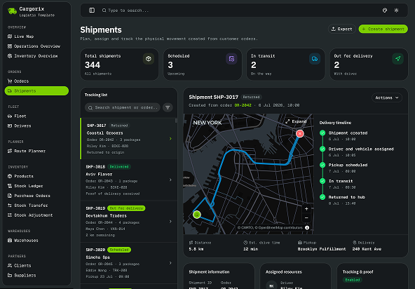 Cargorix - Shadcn Logistics App Template-small-image-4