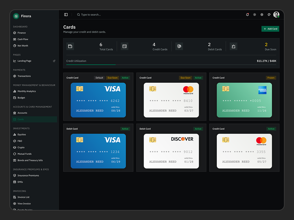 Cards Page