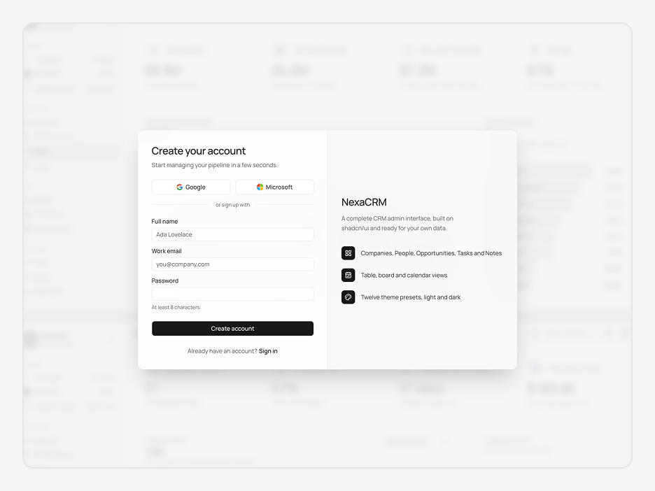 Sign Up Page