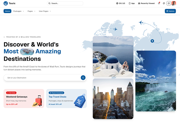 Tourix - Shadcn Travel Management App Template-small-image-1