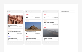 Kanban App Blocks