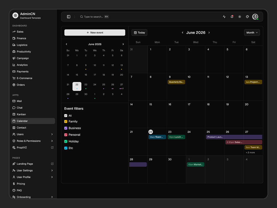 Calendar App