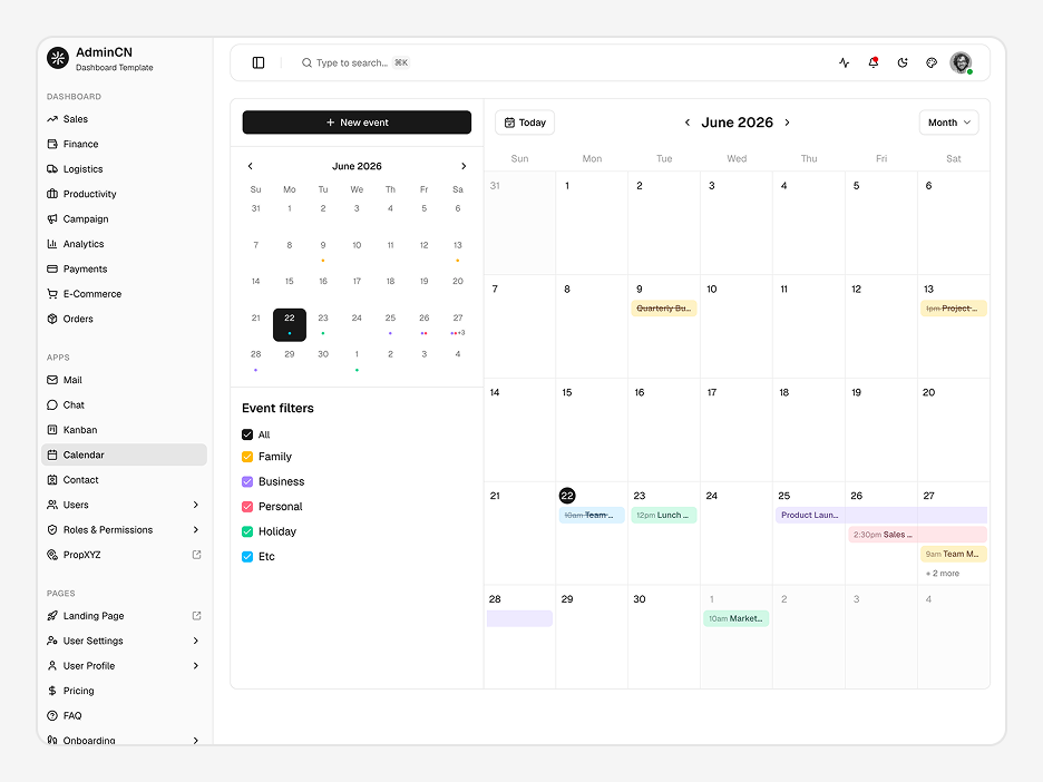 Calendar App