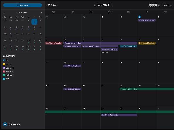 Calendrix - Shadcn UI Booking & Calendar App Template-small-image-1