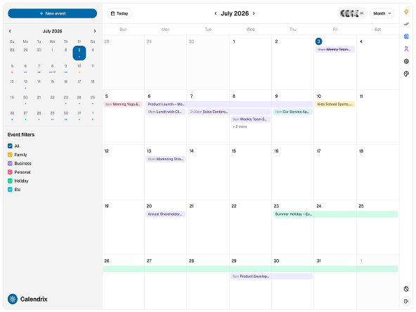 Calendrix - Shadcn UI Booking & Calendar App Template-small-image-1