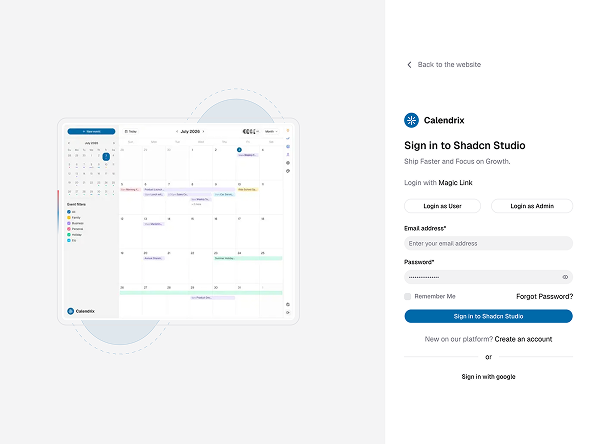 Calendrix - Shadcn UI Booking & Calendar App Template-small-image-3