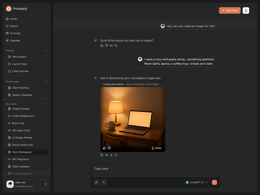 Promptly - Shadcn UI AI Chat App Template-small-image-2