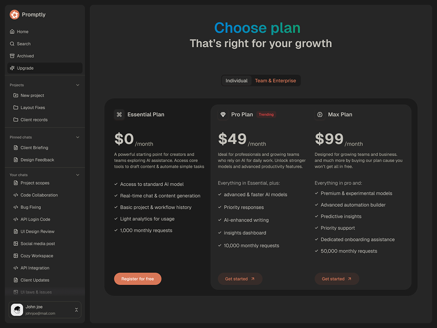 Promptly - Shadcn UI AI Chat App Template-small-image-3