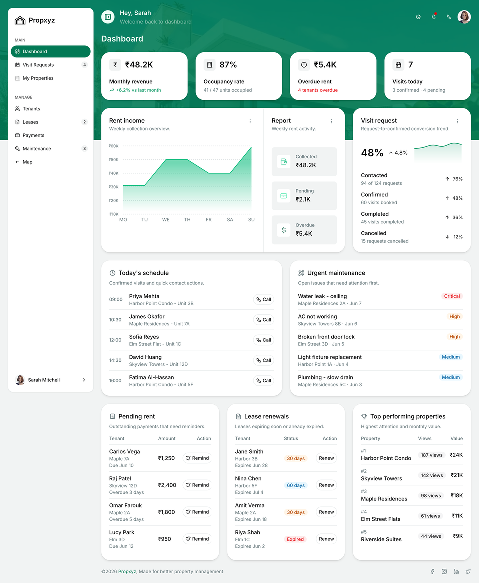 PropXYZ - Shadcn Property Management App Template-large-image-1