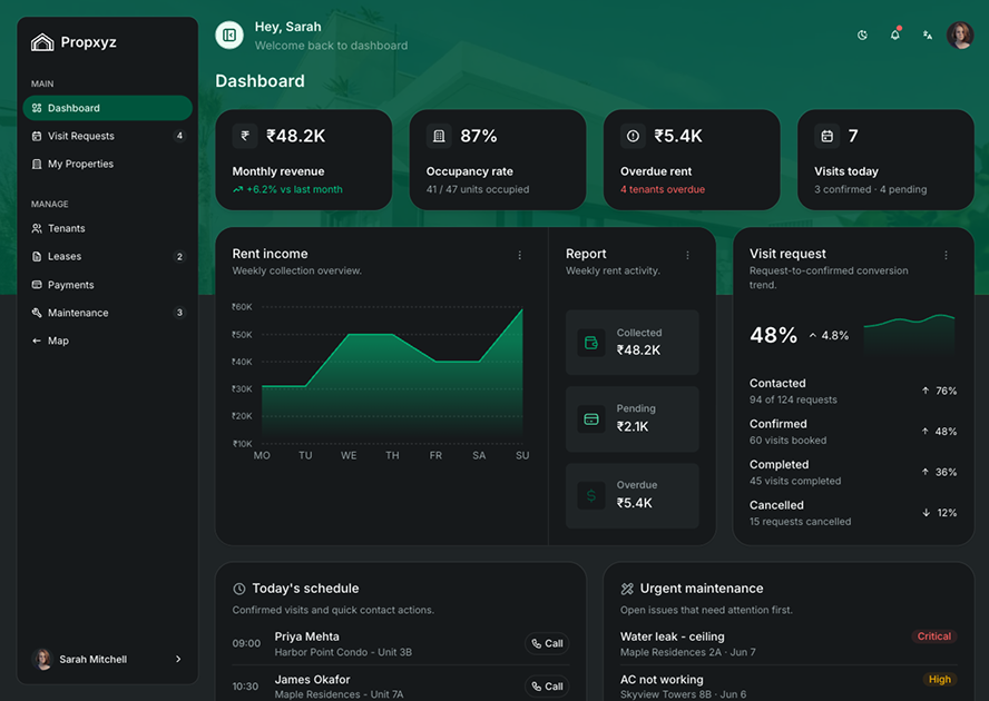 PropXYZ - Shadcn Property Management App Template-small-image-1