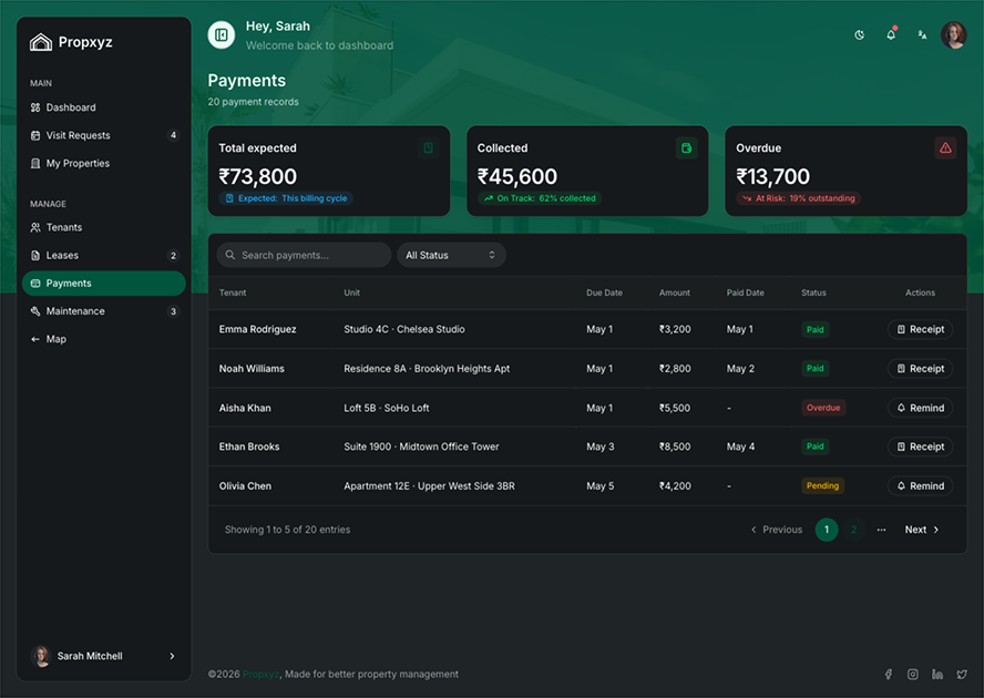 PropXYZ - Shadcn Property Management App Template-small-image-4