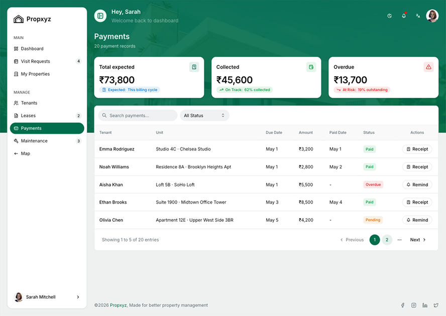 PropXYZ - Shadcn Property Management App Template-small-image-4