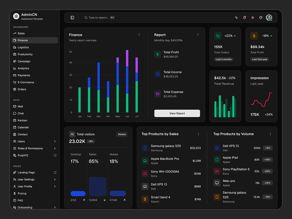 Finance Dashboard