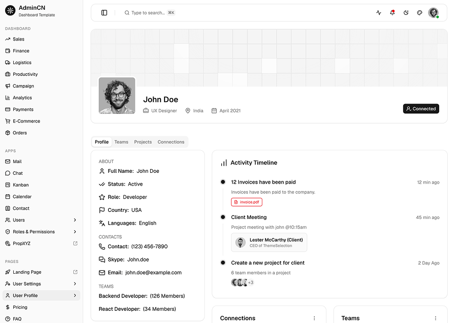 AdminCN - Shadcn Admin Dashboard Template-small-image-3