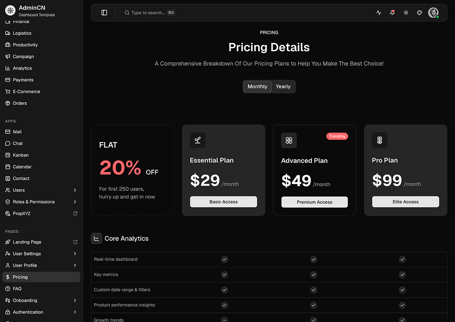 AdminCN - Shadcn Admin Dashboard Template-small-image-4