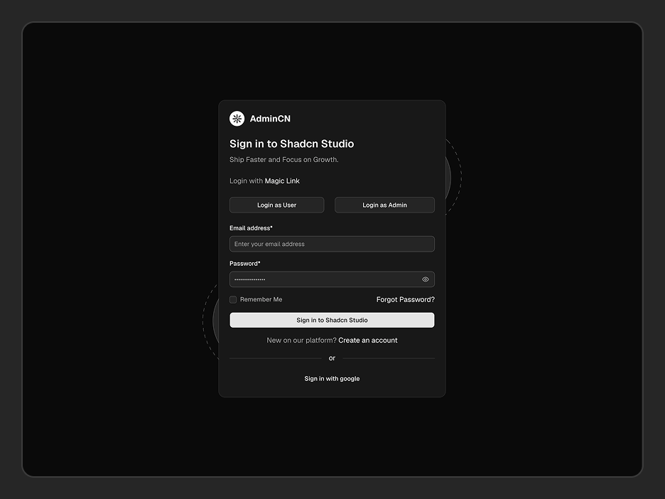 Authentication Pages