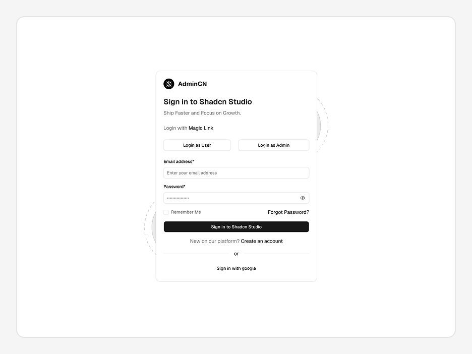 Authentication Pages