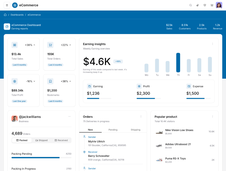 CommerceO Dashboard 1