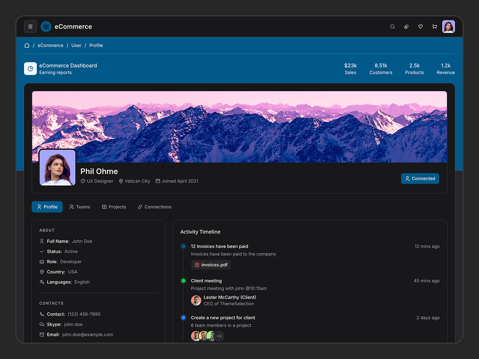 User Profile Page