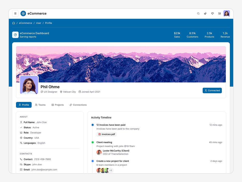 User Profile Page